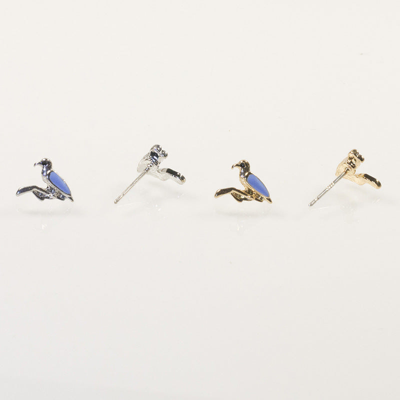 Camera Bird Stud Earrings Set